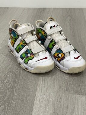 Nike Air More Uptempo Graffiti White Size 10 No Laces